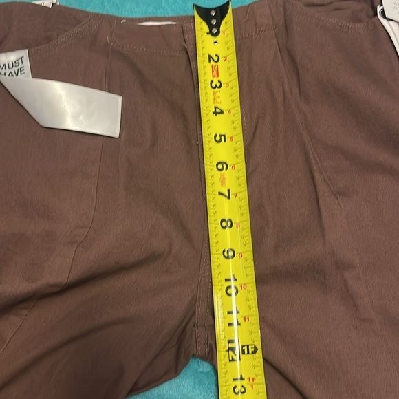 CARGO PANT Tinseltown hi-rise‎ junior 5/27 BROWN LOTS OF POCKETS SUPER WIDE LEG - Picture 15 of 16